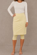 3/4 Nylon Athletic Skirt - Butter