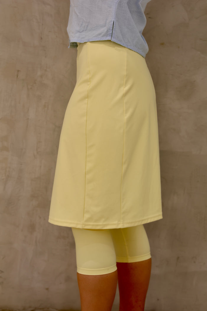 3/4 Nylon Athletic Skirt - Butter