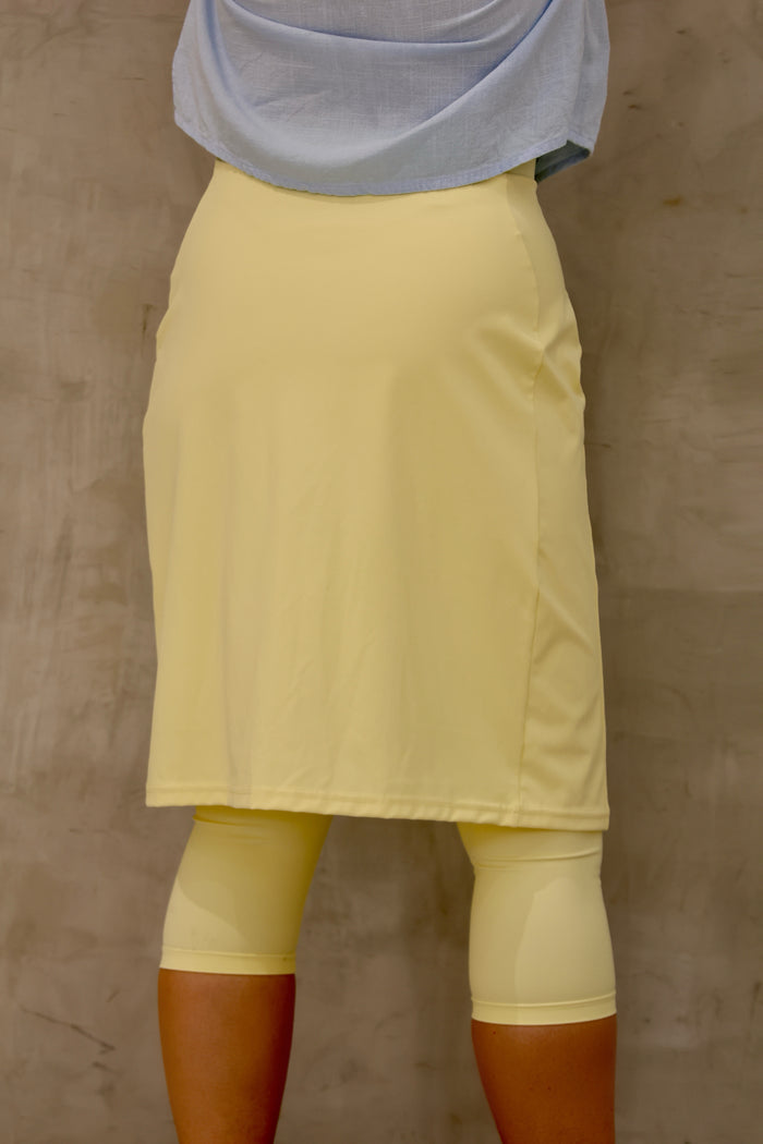 3/4 Nylon Athletic Skirt - Butter