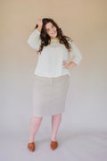 Sublime Linen Blend Top - Ivory - Final Sale