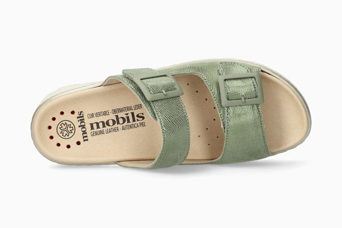 Mobils Alba Green Almond Women's Sandal Top