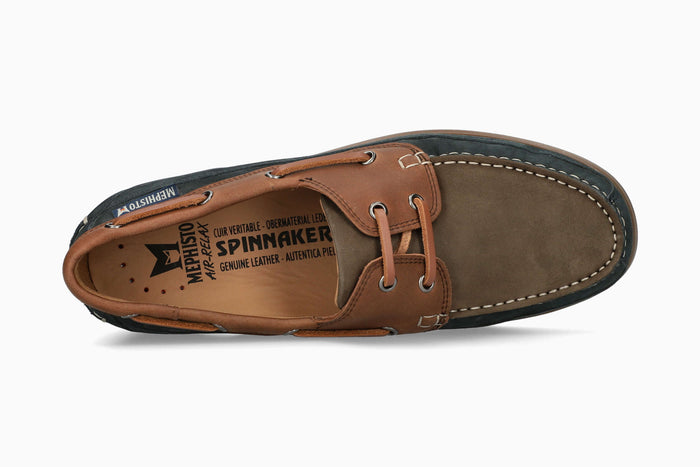 Mephisto Men's Boat Shoe Boating Night Blue Top