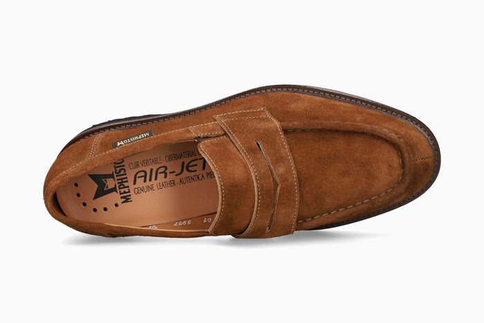 Mephisto Buck Men's Moccasin Brown Top