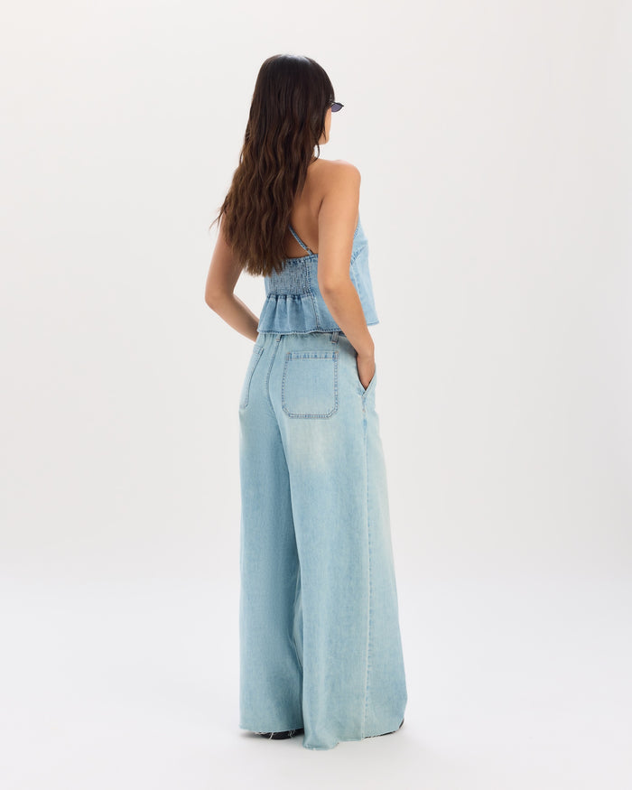 Cabana Drawstring Wide Leg in Charmed