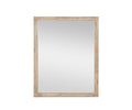 The Camen Dresser Mirror, featuring a rectangular design and a natural acacia solid wood frame, is displayed against a plain white background.