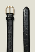 Croco Leather Belt
