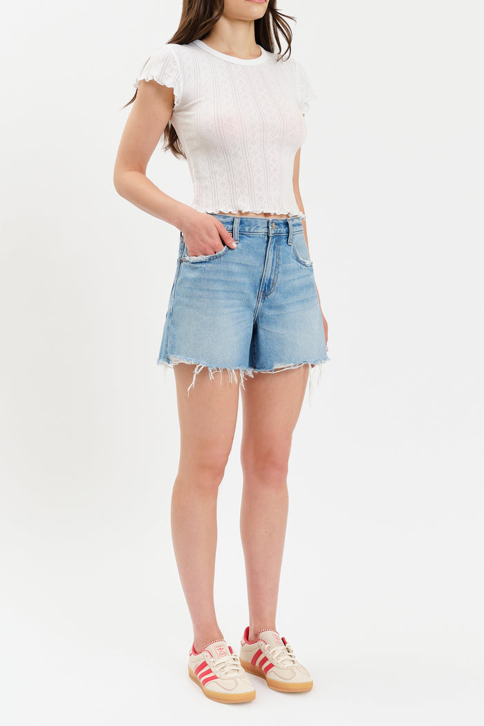 Crossroads Mid Rise Loose Short in Pulse