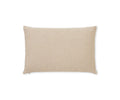 The Daisy Cushion Cover in Daisy Camel is a rectangular pillow cover crafted from textured fabric with an organic cotton surface, displayed against a plain white background.