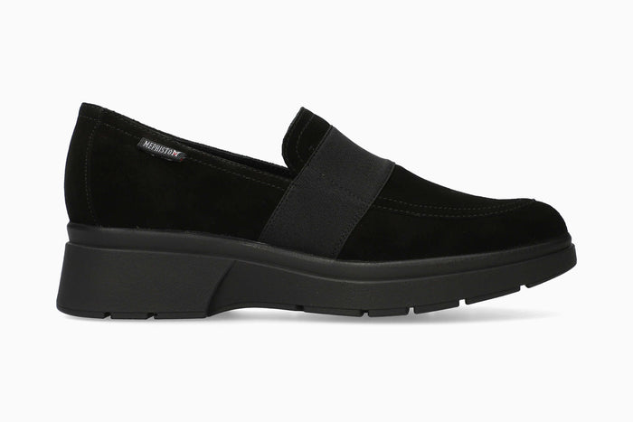 Debby Mephisto Women's Slip Ons Black Velsport