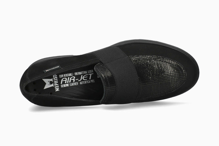 Debby Mephisto Women's Slip Ons Black Top