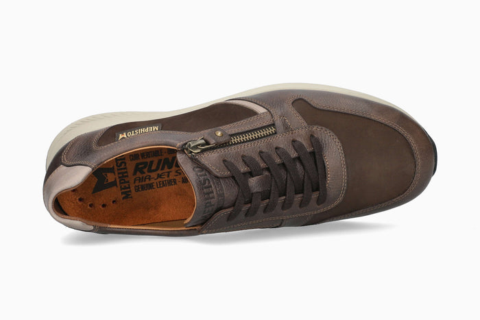 Mephisto Dino Perf Men's Sneaker - Dark Brown - Top