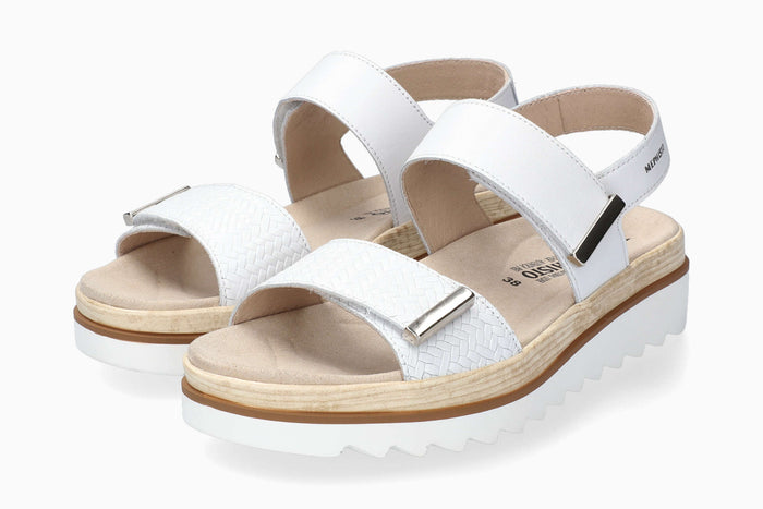 Dominica Mephisto Women's Sandals White Full Pair