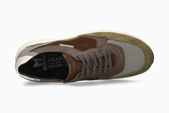 Mephisto Men's Sneaker Driss Khaki Top