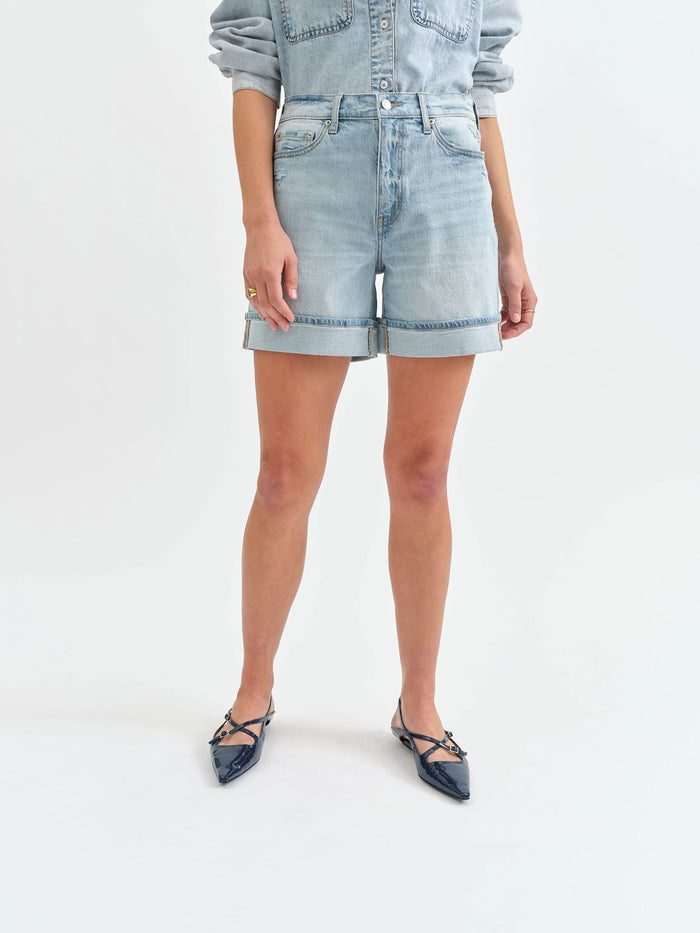 Easy Rider Mid Rise Short in Dew Drop