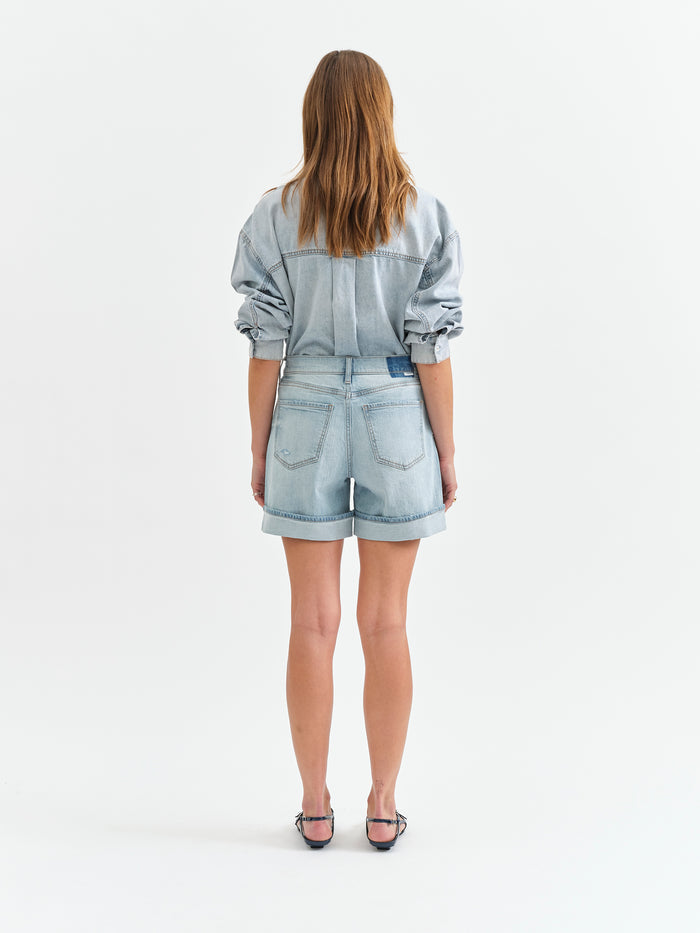 Easy Rider Mid Rise Short in Dew Drop