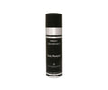 A tall, black and silver spray can labeled Fabric Protector with Scandinavian Designs Furniture branding stands upright against a white background—ideal for reliable furniture protection.