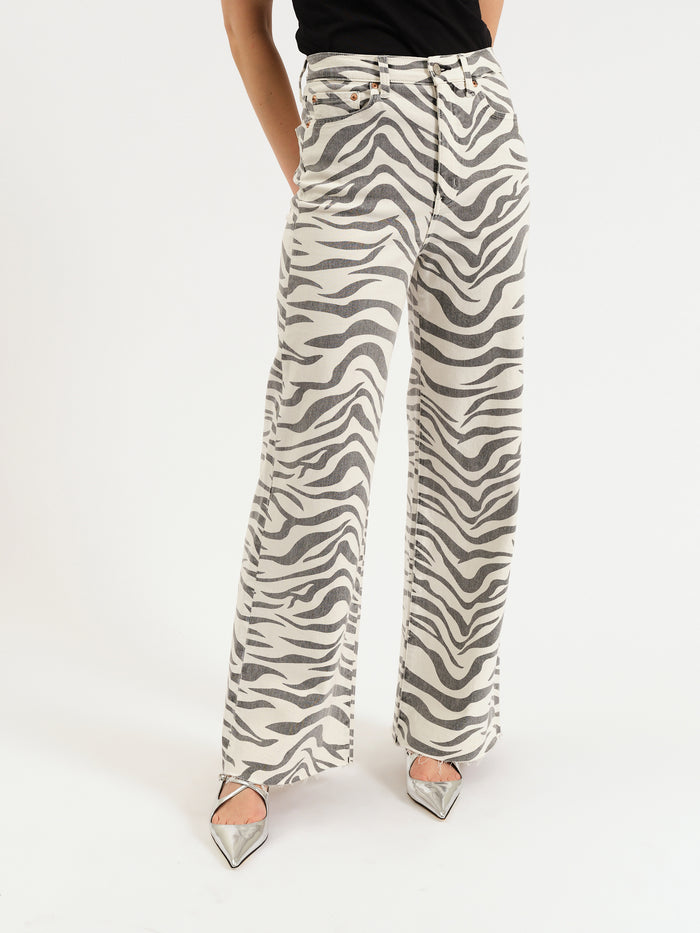 Far Out High Rise Wide in Zebra