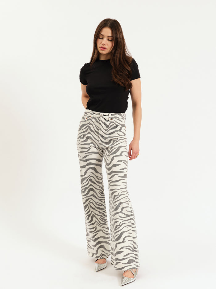 Far Out High Rise Wide in Zebra
