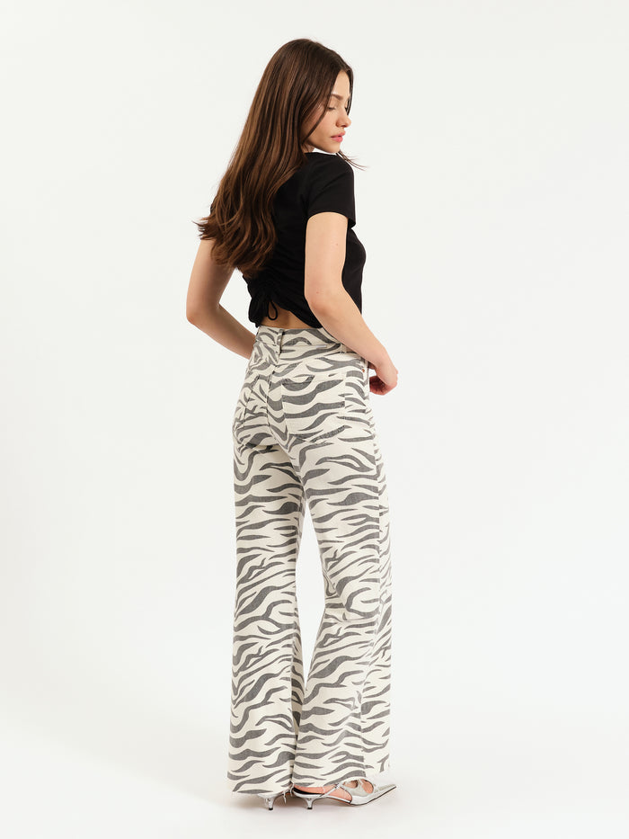 Far Out High Rise Wide in Zebra