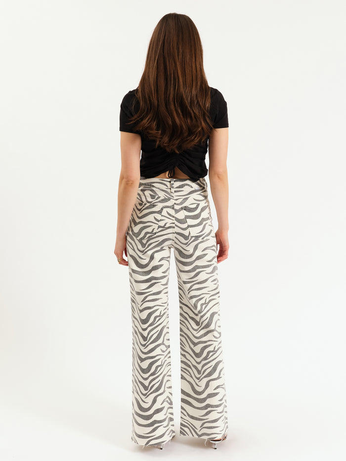 Far Out High Rise Wide in Zebra