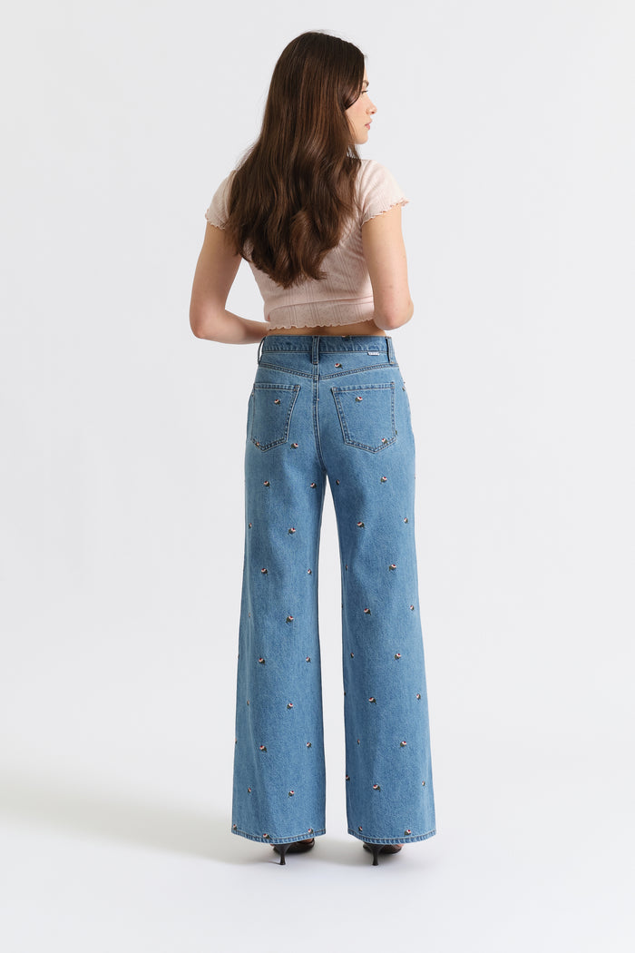 Far Out High Rise Wide Leg in Fated
