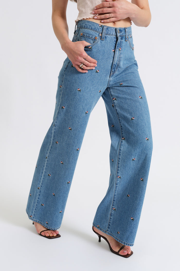 Far Out High Rise Wide Leg in Fated
