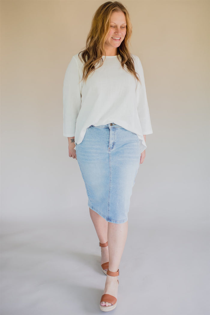 Final Sale - Sublime Light Denim - Slightly distressed