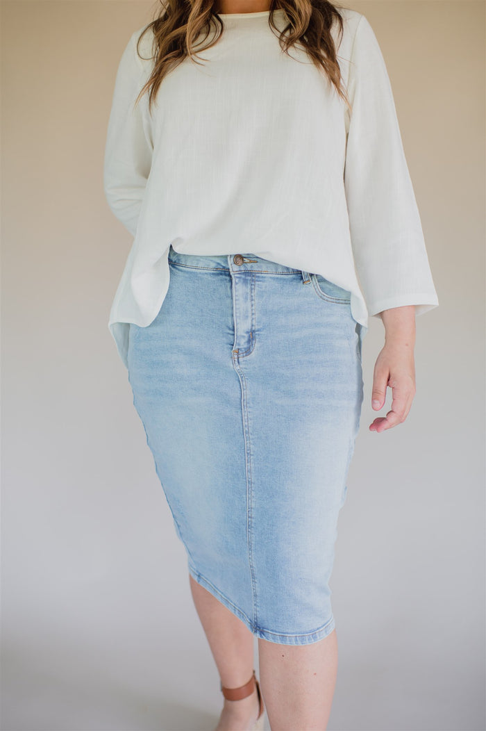 Final Sale - Sublime Light Denim - Slightly distressed