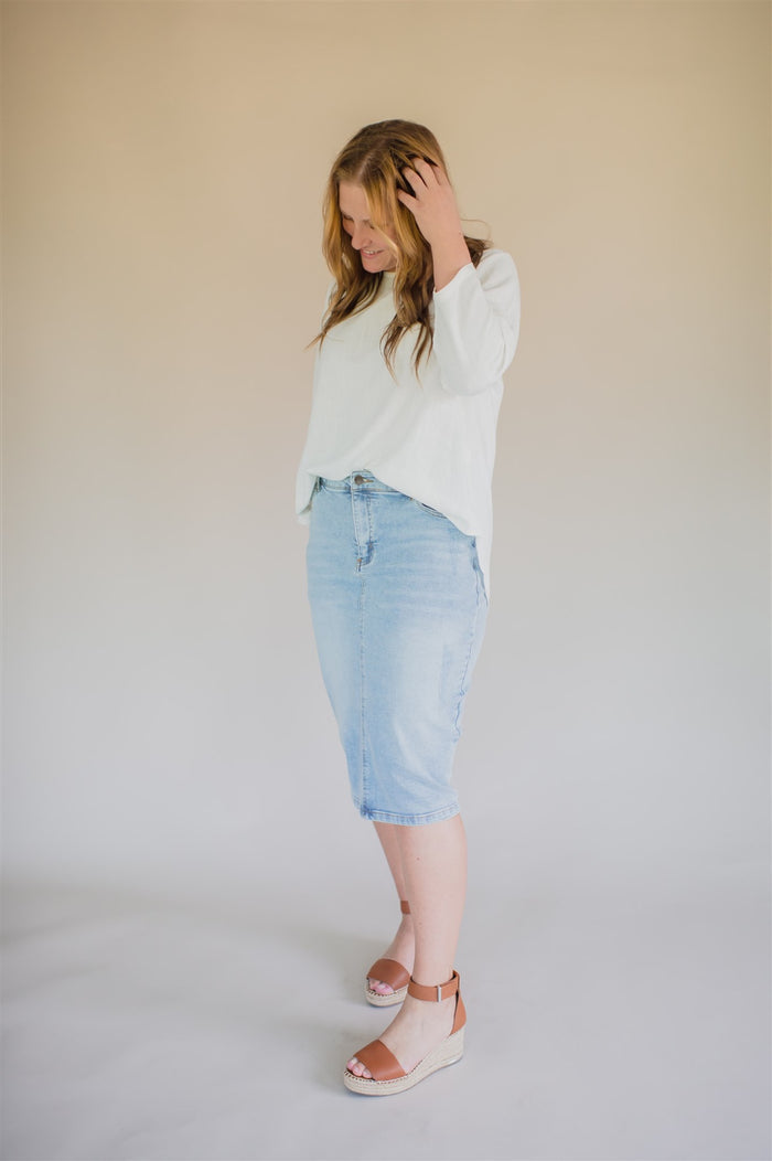 Final Sale - Sublime Light Denim - Slightly distressed