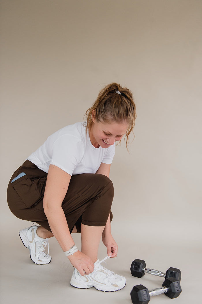 Final Sale 3/4 Length Athletic Skirt - Chocolate