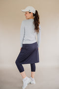 Final Sale 3/4 Length Athletic Skirt - Navy