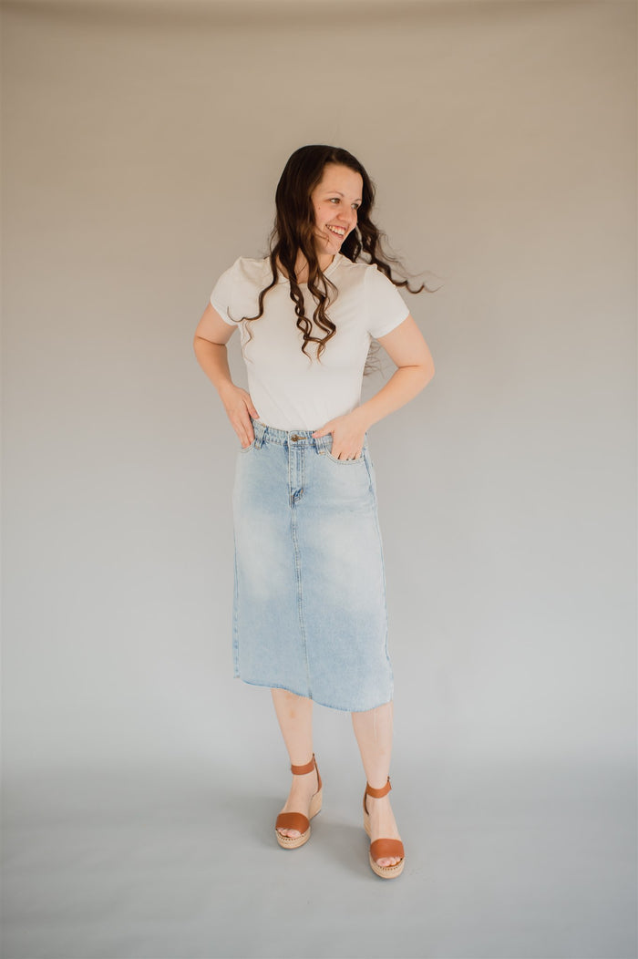 Final Sale A Line Denim Skirt