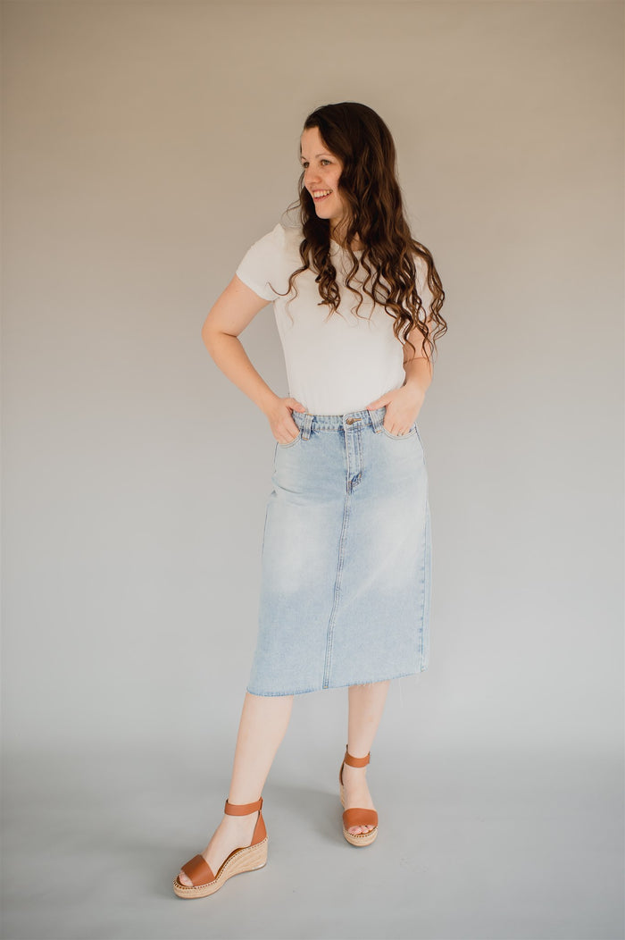 Final Sale A Line Denim Skirt