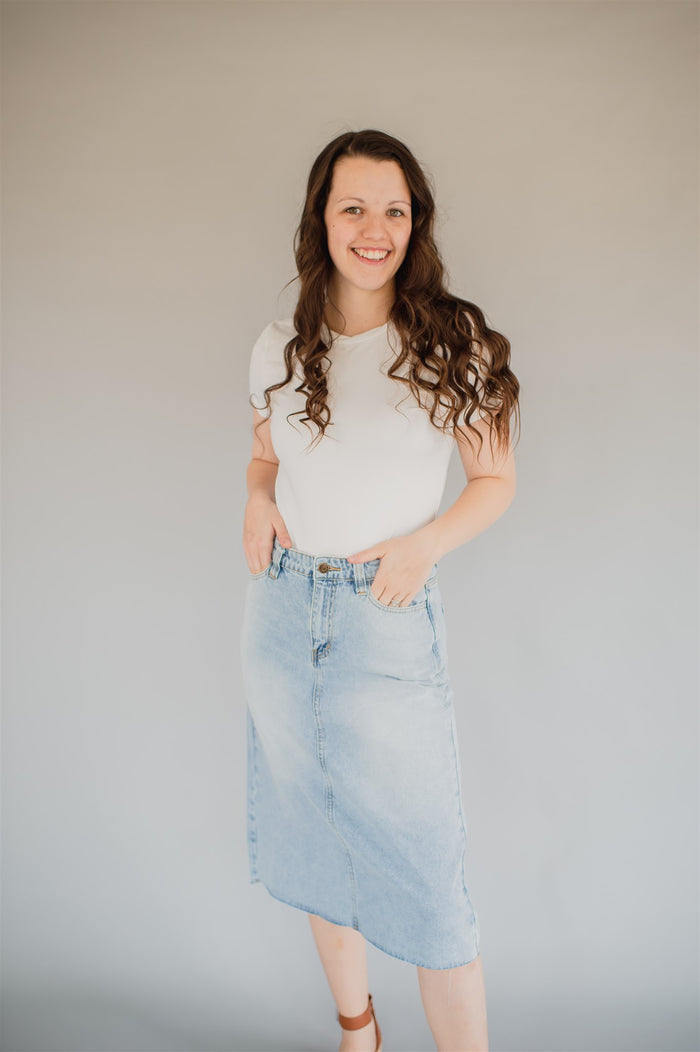 Final Sale A Line Denim Skirt