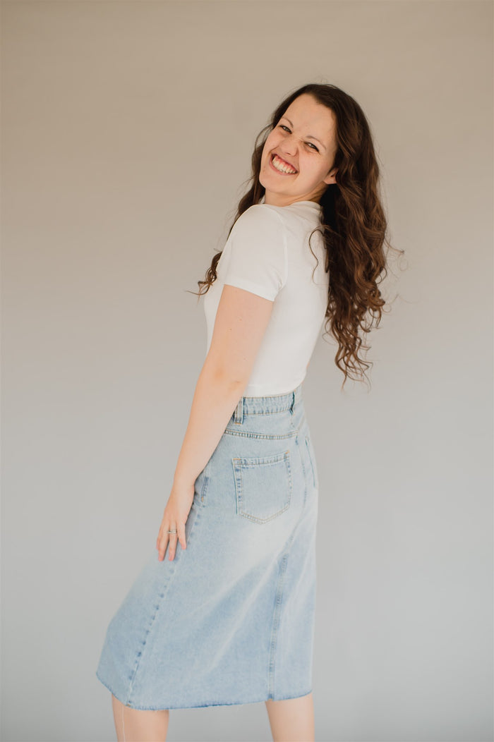 Final Sale A Line Denim Skirt