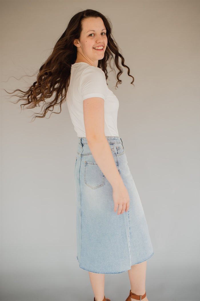 Final Sale A Line Denim Skirt