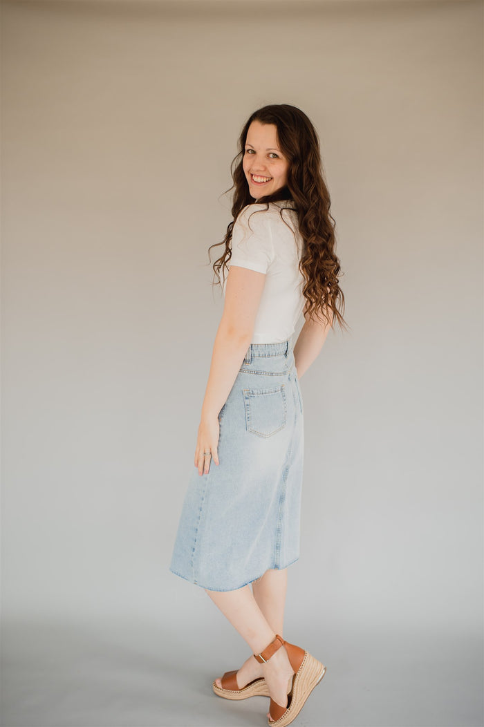 Final Sale A Line Denim Skirt