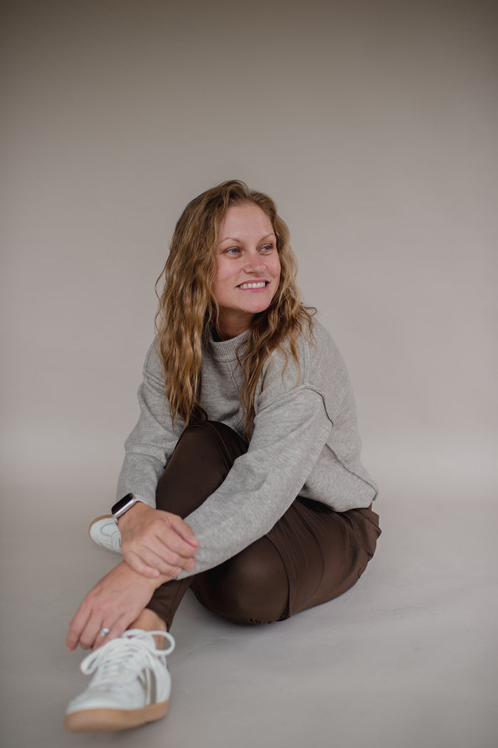 Final Sale Ankle Length Athletic Skirt - Chocolate