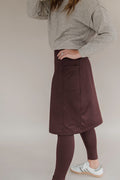 Final Sale Ankle Length Athletic Skirt - Plum