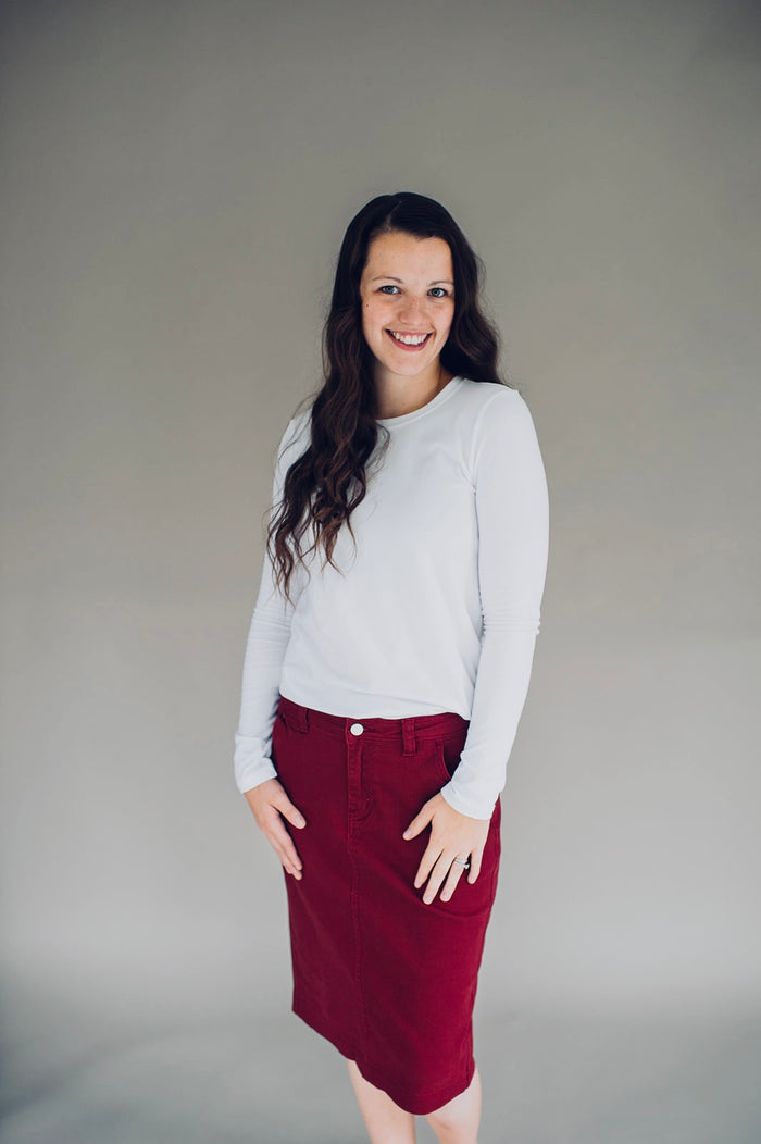 Final Sale Denim Edit - Cranberry