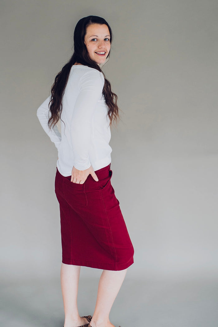 Final Sale Denim Edit - Cranberry