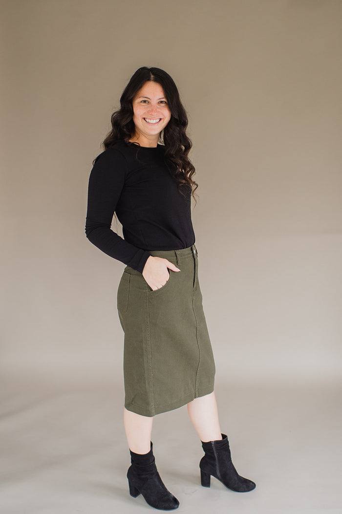 Final Sale Denim Edit - Deep Olive