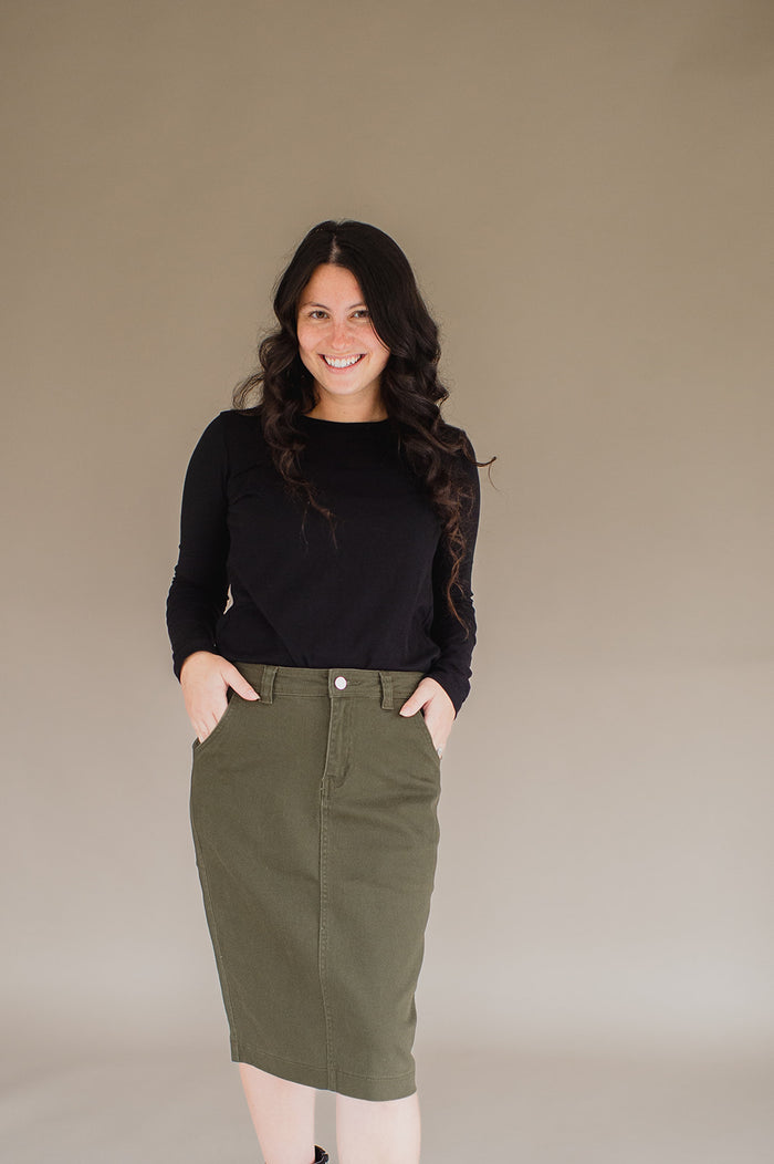 Final Sale Denim Edit - Deep Olive