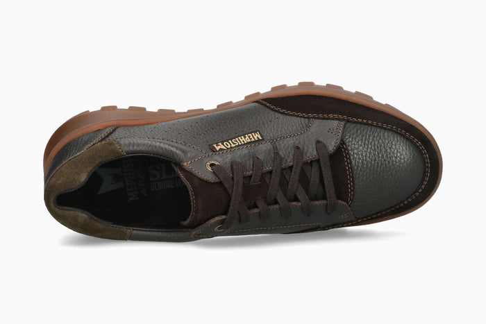 Mephisto Men's Sneaker Flynn New Dark Brown Top