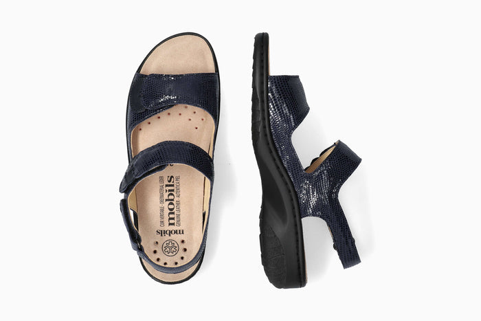Mobils Getha Navy Women's Sandal