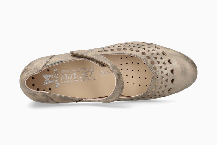 Mephisto Gilia Perf Women's Shoe Dark Taupe Top