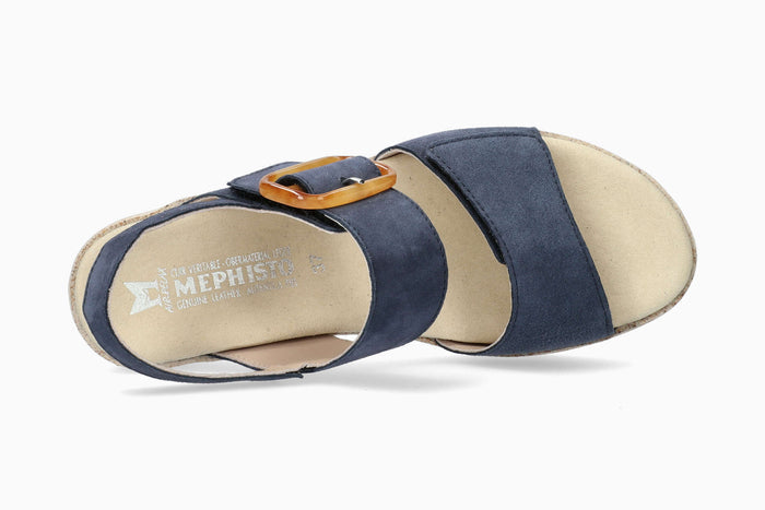 Mephisto Giulia Women's Sandal Jeans Blue Top