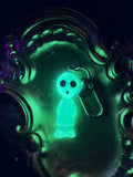 Glowing UFO Keychain | Alien Charm | Glow in the Dark | Luminous Halloween Jewelry