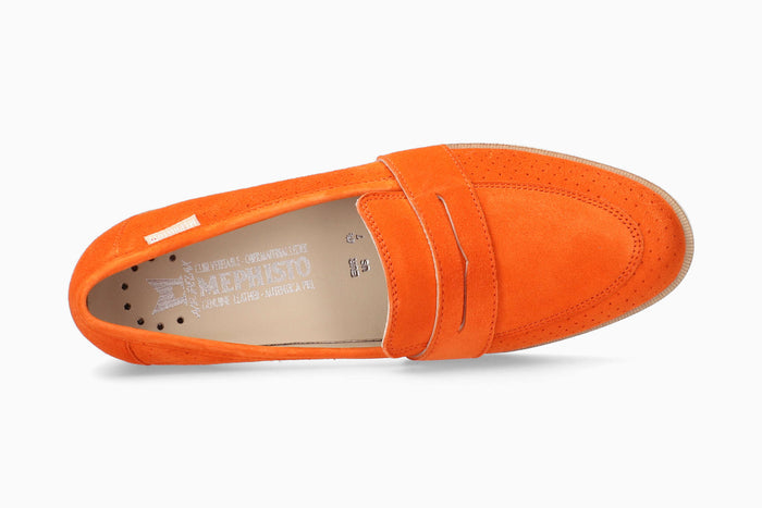 Mephisto Hadele Perf Women's Loafer Burnt Orange Top