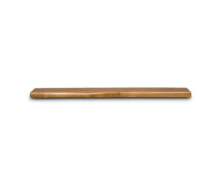 A single Hasse 35″ Shelf in Hasse Timber Brown with a smooth, natural finish and slightly rounded edges, isolated on a white background.